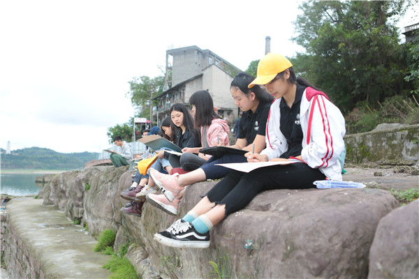 2018q?月央清班安居古镇写生
