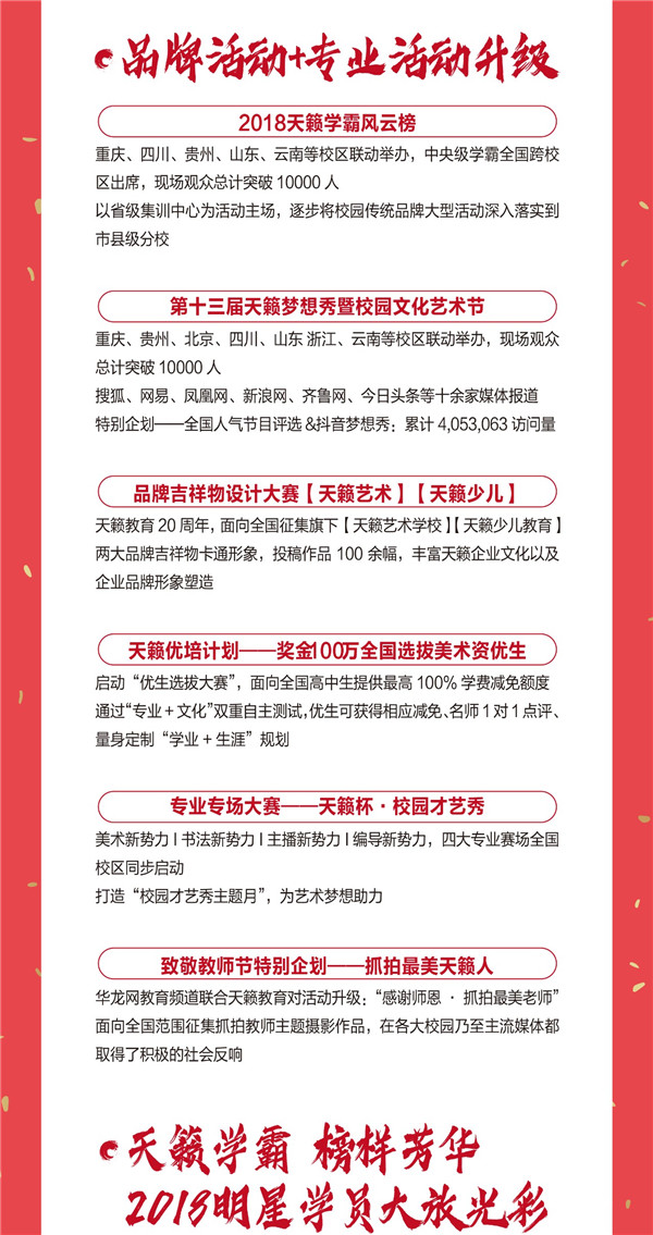 天籁教育2018q大事记